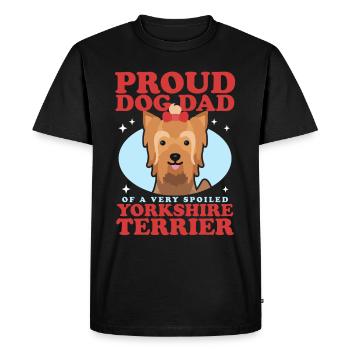 Yorkshire Terrier Papa Chien Propriétaire De Chien Cadeau - T-shirt Premium bio Homme - noir - Devant - Nico (187cm)