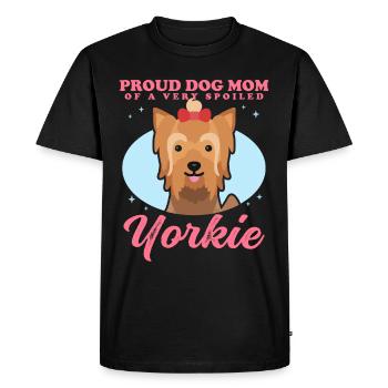 Yorkshire Terrier Maman Yorkie Chien Propriétaire Cadeau - T-shirt Premium bio Homme - noir - Devant - Nico (187cm)