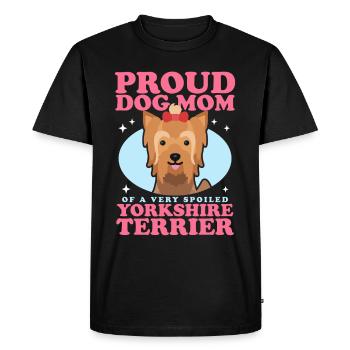 Yorkshire Terrier Maman Chien Chien Propriétaire Cadeau - T-shirt Premium bio Homme - noir - Devant - Nico (187cm)