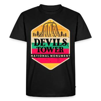 Devils Tower Wyoming National Monument Souvenir - T-shirt Premium bio Homme - noir - Devant - Nico (187cm)
