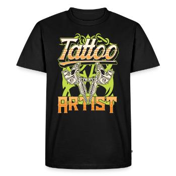 Tattoo Artist Tattoo Studio Tattoo Tattoo - Men's Premium Organic T-Shirt - black - Front - Nico (187cm)