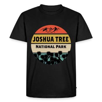 Joshua Tree National Park California Camping Wande - Men's Premium Organic T-Shirt - black - Front - Nico (187cm)