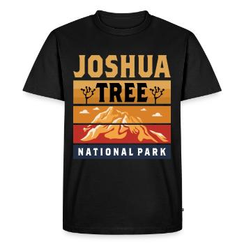 Joshua Tree National Park Camping California Walle - Men's Premium Organic T-Shirt - black - Front - Nico (187cm)