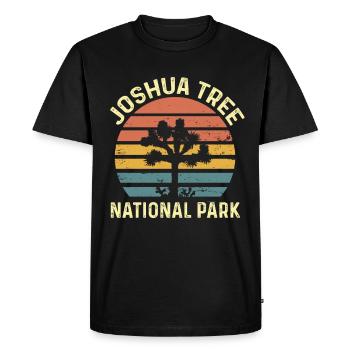 California National Park Joshua Tree Souvenir Wall - Men's Premium Organic T-Shirt - black - Front - Nico (187cm)