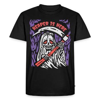 Halloween Reaper Sense Horror Grim Reaper - Men's Premium Organic T-Shirt - black - Front - Nico (187cm)