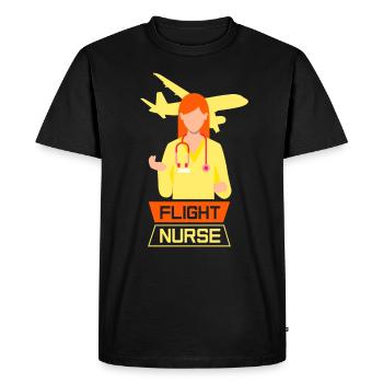 Médecin de vol Profession Médecin de vol Infirmier de vol - T-shirt Premium bio Homme - noir - Devant - Nico (187cm)