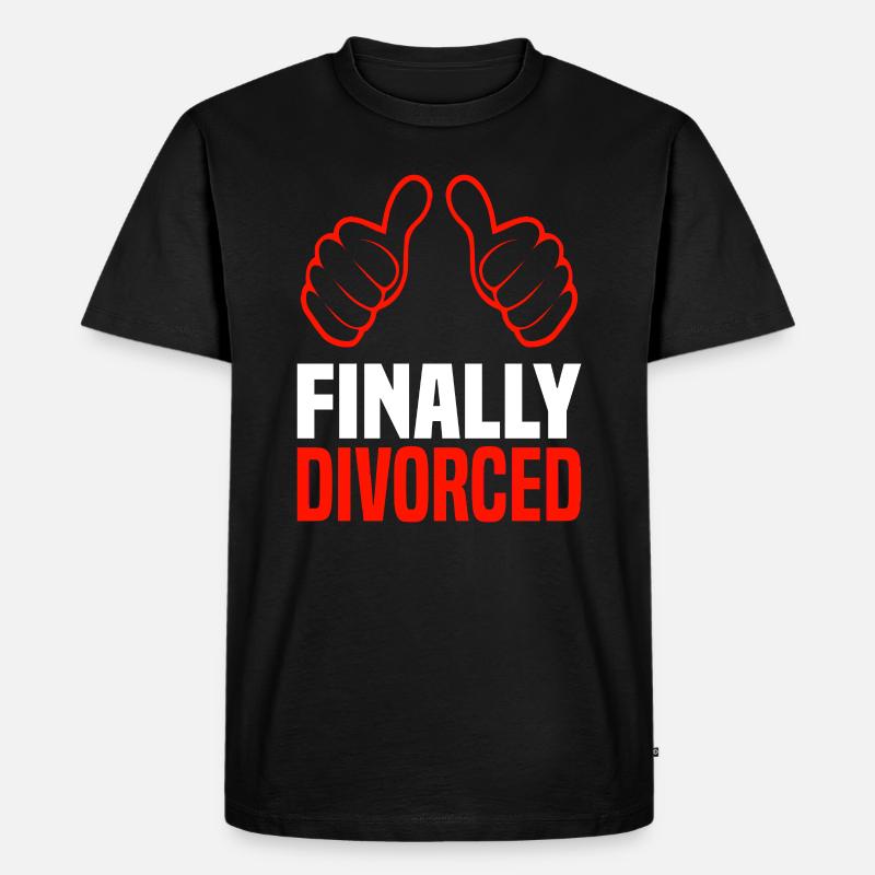 Scheidung Trennung Ehe Ex Scheidungsparty - Männer Premium Bio T-Shirt - Schwarz