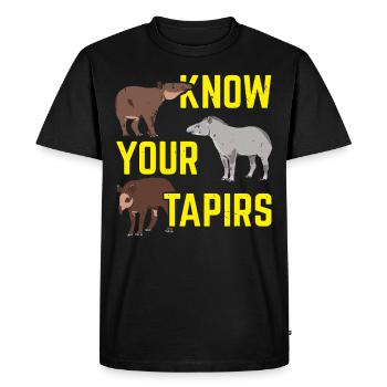 Connaissez vos gardiens de la faune tapirs - T-shirt Premium bio Homme - noir - Devant - Nico (187cm)