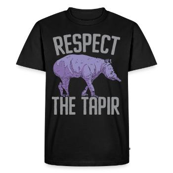 Respectez le Tapir Wildlife Keeper - T-shirt Premium bio Homme - noir - Devant - Nico (187cm)