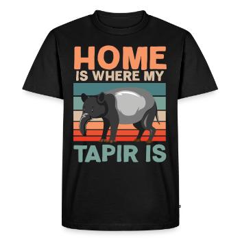 La maison est l’endroit où mon tapir est gardien d’animaux - T-shirt Premium bio Homme - noir - Devant - Nico (187cm)