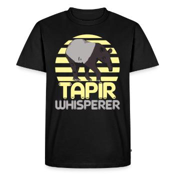 Tapir Whisperer Animal Zookeeper Tapirrific - T-shirt Premium bio Homme - noir - Devant - Nico (187cm)