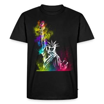 NYC New York City Statue of Liberty USA - Men's Premium Organic T-Shirt - black - Front - Nico (187cm)