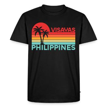 Vintage Holiday Trip Visayas Philippines Asie - T-shirt Premium bio Homme - noir - Devant - Nico (187cm)