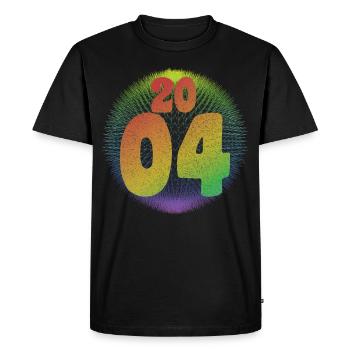 2004 LGBT Vintage Birthday - Men's Premium Organic T-Shirt - black - Front - Nico (187cm)