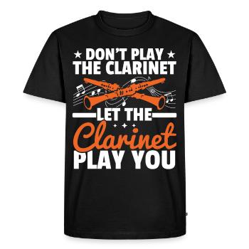 Ne jouez pas de la clarinette, mais de la clarinette - T-shirt Premium bio Homme - noir - Devant - Nico (187cm)