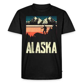 Alaska Hikers Hiking Hiking Nature - Men's Premium Organic T-Shirt - black - Front - Nico (187cm)