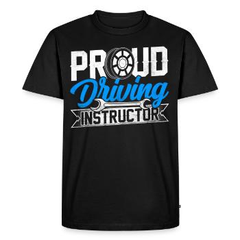 Fier instructeur de conduite École de conduite Cours de conduite Profession - T-shirt Premium bio Homme - noir - Devant - Nico (187cm)