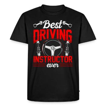 Meilleur instructeur de conduite de tous les temps École de conduite professionnelle - T-shirt Premium bio Homme - noir - Devant - Nico (187cm)