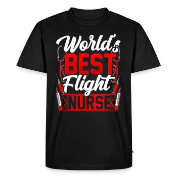 La meilleure infirmière de vol au monde Flight Doctor - T-shirt Premium bio Homme - noir - Devant - Nico (187cm)