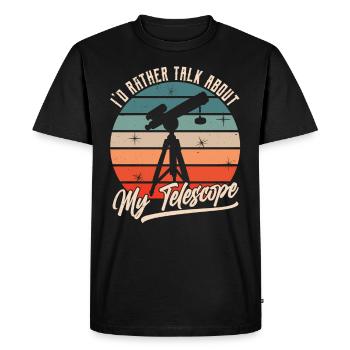 Je préfère parler de mon télescope - T-shirt Premium bio Homme - noir - Devant - Nico (187cm)