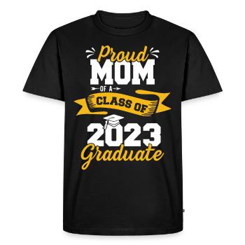 Fière maman d’un diplômé de la promotion 2023 - T-shirt Premium bio Homme - noir - Devant - Nico (187cm)