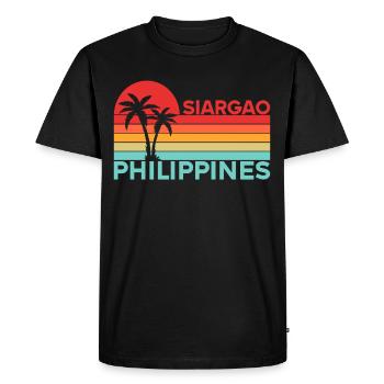 Vintage Holiday Trip Siargao Philippines Asie - T-shirt Premium bio Homme - noir - Devant - Nico (187cm)