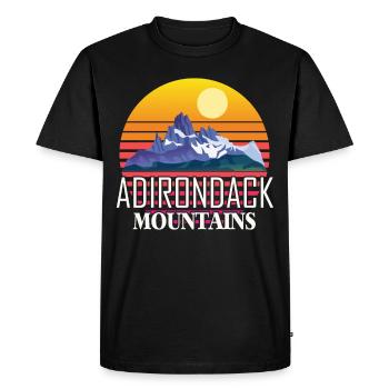 Parc national des montagnes Adirondack Camping Randonnée États-Unis - T-shirt Premium bio Homme - noir - Devant - Nico (187cm)