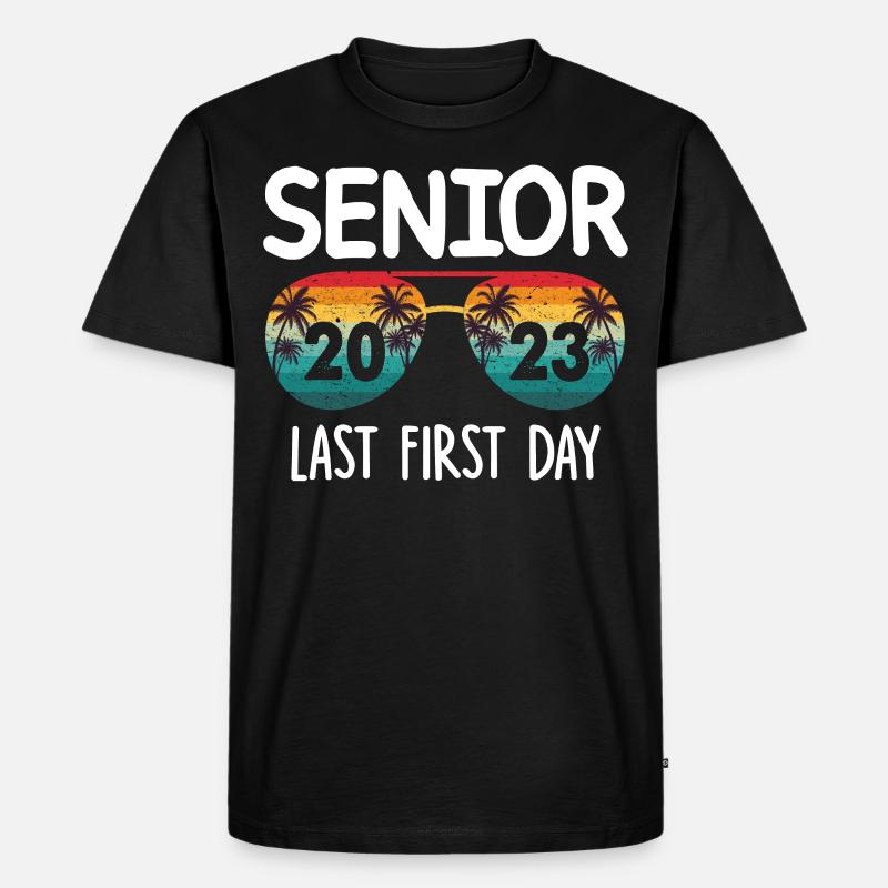 Senior last first day - Männer Premium Bio T-Shirt - Schwarz