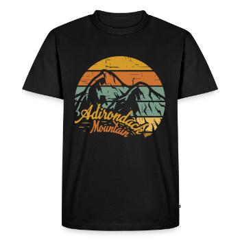 Mountain Retro Camping Adirondack Hiking Nature - Men's Premium Organic T-Shirt - black - Front - Nico (187cm)