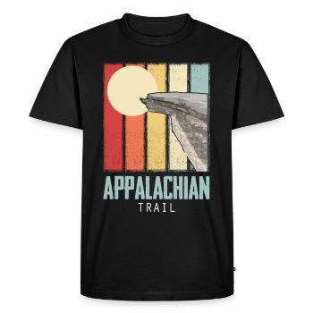 Randonnée pédestre sur le sentier des Appalaches de l’Amérique du Nord à - T-shirt Premium bio Homme - noir - Devant - Nico (187cm)