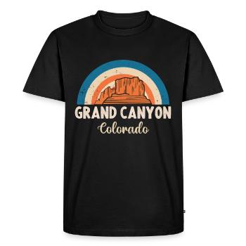 Colorado Souvenir Grand Canyon National Park Campin - T-shirt Premium bio Homme - noir - Devant - Nico (187cm)