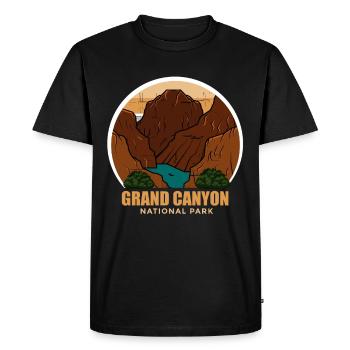 Grand Canyon Colorado National Park Randonnée Camping - T-shirt Premium bio Homme - noir - Devant - Nico (187cm)