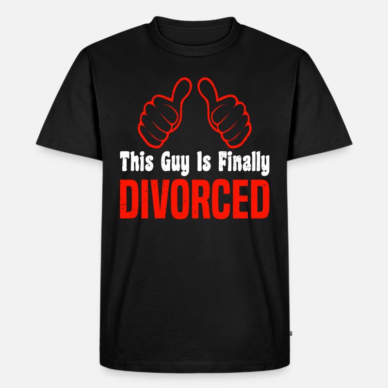 Scheidung Trennung Ehe Ex Scheidungsparty - Männer Premium Bio T-Shirt - Schwarz
