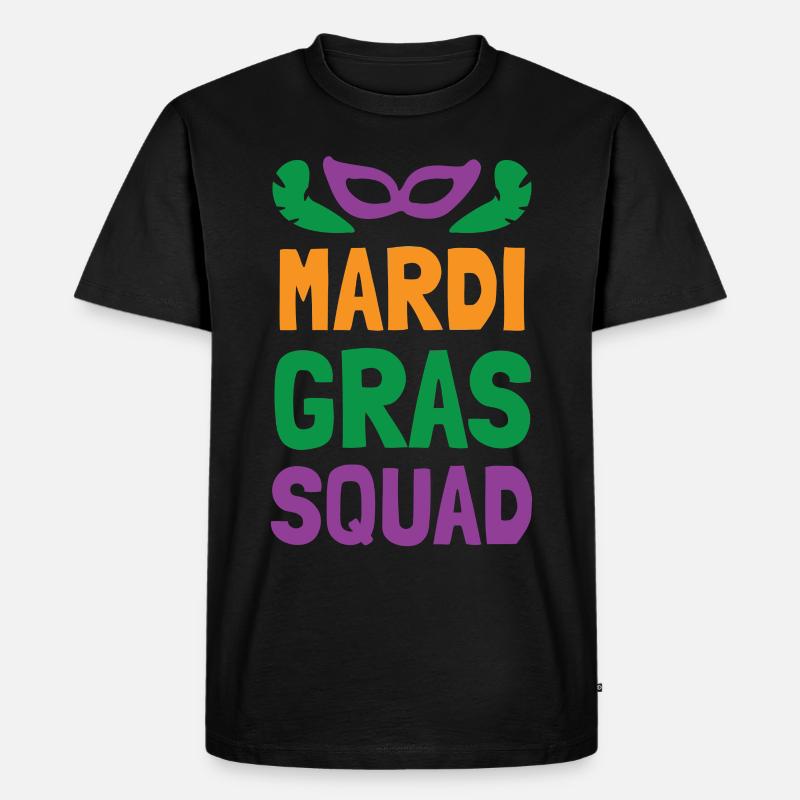 Mardi Gras Squad - Männer Premium Bio T-Shirt - Schwarz