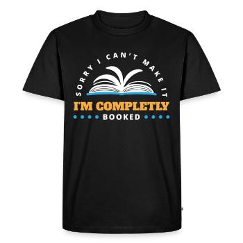 Bookworm Book Lover Literary Reading - Men's Premium Organic T-Shirt - black - Front - Nico (187cm)