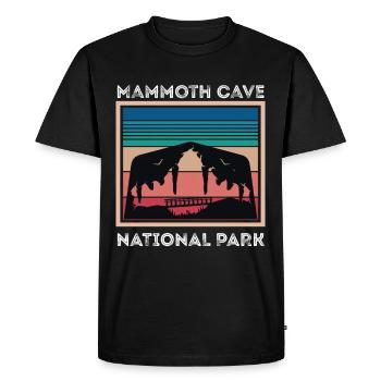 Mammoth Cave Souvenir Parc national du Kentucky - T-shirt Premium bio Homme - noir - Devant - Nico (187cm)