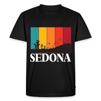 Sedona Desert Arizona National Park Cactus Camping - T-shirt Premium bio Homme - noir - Devant - Nico (187cm)