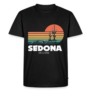 Sedona Arizona Cactus Canyon National Park Camping - T-shirt Premium bio Homme - noir - Devant - Nico (187cm)
