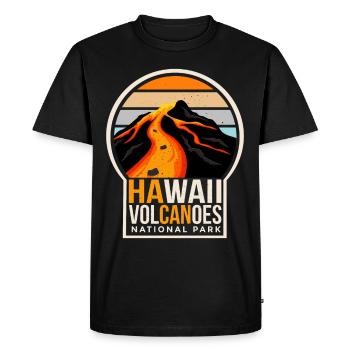 Hawaii Volcanoes National Park Souvenir Volcanic Island - Men's Premium Organic T-Shirt - black - Front - Nico (187cm)