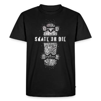 Skate or the Skater Skateboarder Skatepark Skating - Men's Premium Organic T-Shirt - black - Front - Nico (187cm)