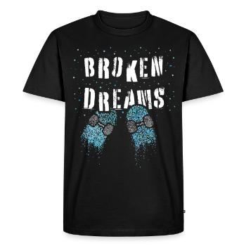 Broken Dreams Skater Skateboard Halfpipe Skatepark - T-shirt Premium bio Homme - noir - Devant - Nico (187cm)