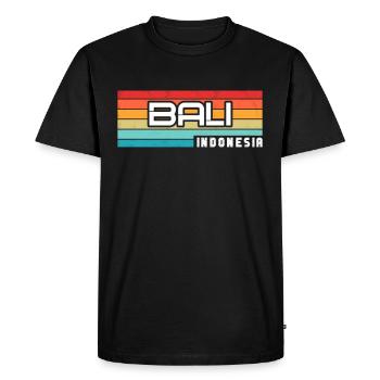 Vintage Holiday Trip Bali Indonésie Asie - T-shirt Premium bio Homme - noir - Devant - Nico (187cm)