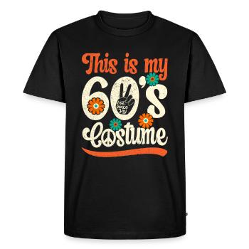 Costume de fête des années 60 des années 1960 des années soixante - T-shirt Premium bio Homme - noir - Devant - Nico (187cm)