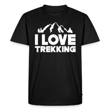 J’adore les randonneurs randonneurs randonnée randonnée - T-shirt Premium bio Homme - noir - Devant - Nico (187cm)