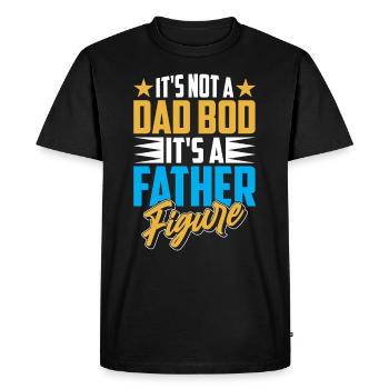 Ce n’est pas un papa Bod C’est une figure paternelle Papa - T-shirt Premium bio Homme - noir - Devant - Nico (187cm)