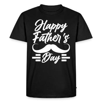 Happy Father's Day Papa Papi Father Sayings - Men's Premium Organic T-Shirt - black - Front - Nico (187cm)