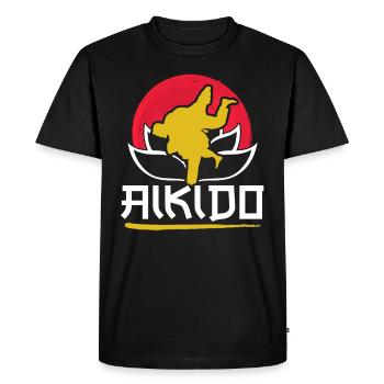 Aikido Martial Arts Martial Arts Fighter Lovers - Men's Premium Organic T-Shirt - black - Front - Nico (187cm)