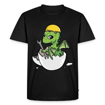 Dino Craftsman Eggshell Tool Car Atelier - T-shirt Premium bio Homme - noir - Devant - Nico (187cm)
