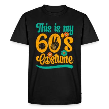 Costume de fête des années 60 des années 1960 des années soixante - T-shirt Premium bio Homme - noir - Devant - Nico (187cm)
