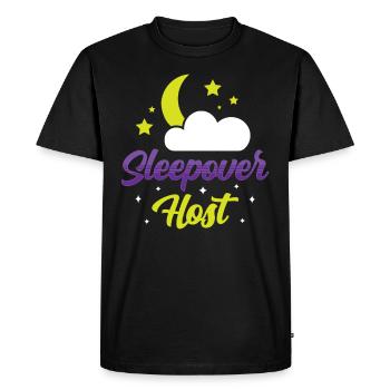 Hôtes d’une nuit Nuitée - T-shirt Premium bio Homme - noir - Devant - Nico (187cm)